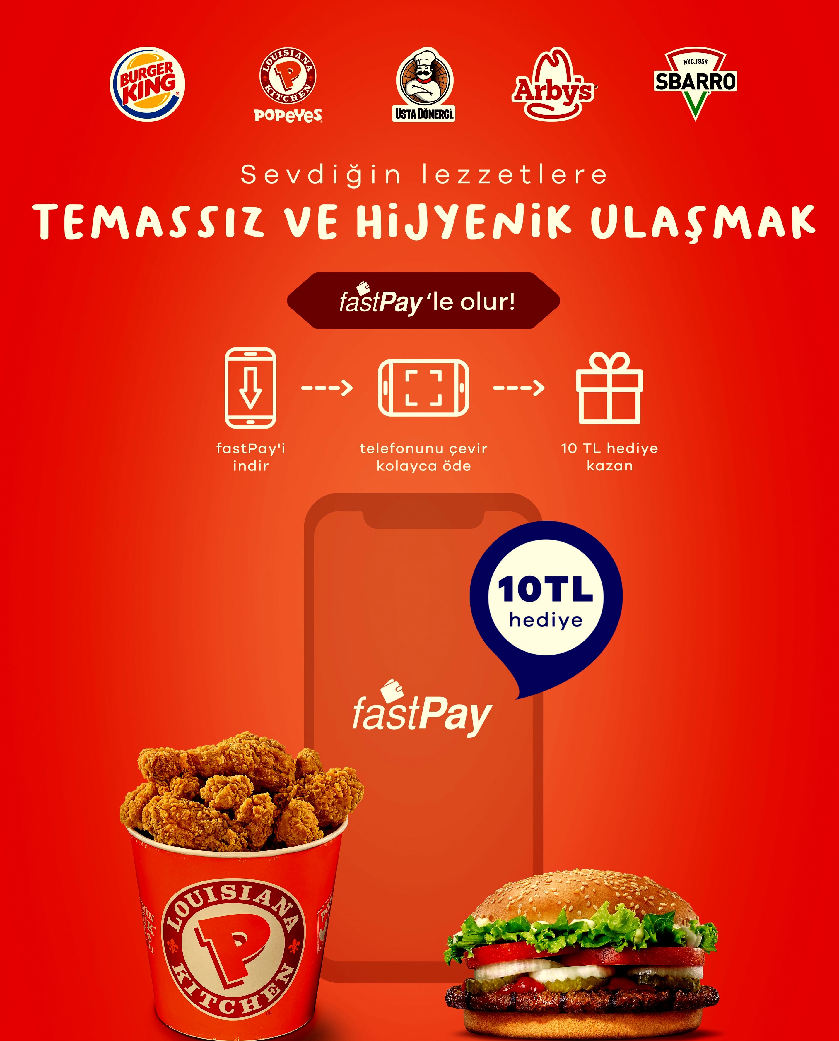 fastPay ile TAB Gıda restoranlarında  cepten tek hareketle ödeme dönemi.